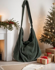 Corduroy Shoulder Bag- Corduroy Tote Bag- Corduroy Bag-Corduroy Shoulder Bags- Messenger Bag-Econ Friendly Bag- Casual Bag-Gift For Her