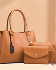 Large Capacity Leather Crossbody Purses for Women 3PCS Shoulder Hobo Tote Bag Set Ladies Wallet Handbags