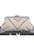 a Pearl Clutch, a classic and elegant accessory perfect for formal occasions and special events