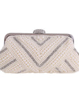 a Pearl Clutch, a classic and elegant accessory perfect for formal occasions and special events
