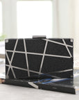 Sleek and Sophisticated Evening Clutch. It is a classic and elegant accessory designed for formal events, combining style and functionality. The clutch features a sleek and sophisticated design in black, making it the perfect complement to your special evening ensemble.