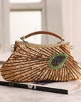 a Vintage Handcrafted Evening Bag, an elegant and timeless accessory perfect for formal occasions and special events.