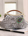 a Vintage Handcrafted Evening Bag, an elegant and timeless accessory perfect for formal occasions and special events.