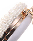 a Pearl and Diamond Evening Bag: Timeless Elegance in Hand, a sophisticated and luxurious accessory perfect for formal events and special occasions