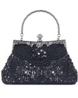 Image of an Exquisite Embroidered Evening Bag, a graceful and elegant accessory perfect for special occasions and formal events.
