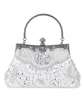 Image of an Exquisite Embroidered Evening Bag, a graceful and elegant accessory perfect for special occasions and formal events.