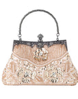 Image of an Exquisite Embroidered Evening Bag, a graceful and elegant accessory perfect for special occasions and formal events.