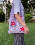 Image of a Crochet Shoulder Bag, a fashionable and artisan-crafted accessory for boho-chic and sustainable fashion lovers.
