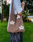 Image of a Crochet Shoulder Bag, a fashionable and artisan-crafted accessory for boho-chic and sustainable fashion lovers.