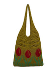 Artistic Crochet Shoulder Bag with Bohemian Vibes, an eco-conscious fashion choice