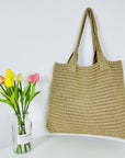 Boho-Chic Crochet Shoulder Bag, perfect for free spirits and conscious shoppers.