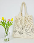 Crochet Tote Bag in Beachy Hues, a must-have for coastal adventures.