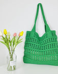 Eco-Friendly Fashion: Crochet Shoulder Bag for Green Living.