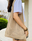 Crochet Tote Bag in Soft Neutrals, an eco-friendly addition to your wardrobe.