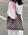 Artisanal Crochet Shoulder Bag with Bohemian Flair, an eco-conscious fashion choice.