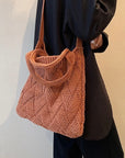 Unique Crochet Shoulder Bag with a Vintage Touch, a standout fashion statement.