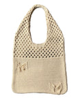 Elegant Crochet Shoulder Bag in Natural Fibers, an ethical choice for sustainable style.