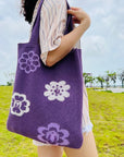 Colorful Crochet Shoulder Bag with Handmade Aesthetics, a versatile addition to your wardrobe.