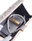 Womens Crystal Evening Clutch Bag Wedding Purse Bridal Prom Handbag Party Bag