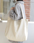 Large Capacity Cotton Canvas Tote Canvas Shoulder Bag Everyday Tote Corduroy Shoulder Tote Bag Simple Canvas Bag Best Gift