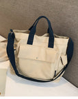 Canvas Top Handle Bag with Adjustable, Removable Shoulder Strap