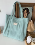 Corduroy Shoulder Tote Bags-Canvas Tote Bag-Corduroy Crossbody- Messenger Bag-Everyday Bag- Casual Bag-School Bag Gift