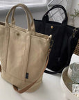 Stylish and Practical Canvas Satchel with Adjustable Strap