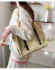 Fashion-Forward Canvas Crossbody Bag for Trendsetters