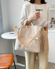 Practical Canvas Crossbody Bag with Multiple Compartments