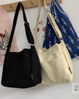 Crossbody Canvas Cotton Bags-Canvas Tote Bag-Corduroy Shoulder Bags- Messenger Bag-Everyday Bag- Casual Bag-Gift For Her