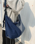 Stay Hands-Free and Fashionable with Our Trendy Denim Crossbody Bag