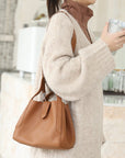 Elegant PU Leather Satchel with Adjustable Strap