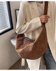 Cozy and Convenient: A Corduroy Crossbody Bag for On-the-Go Style