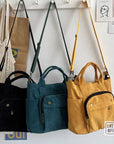 Stay Organized and Fashion-Forward with Our Multi-Compartment Corduroy Shoulder Bag