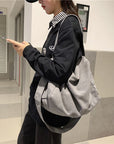 Urban Canvas Crossbody Bag for City-Savvy Style