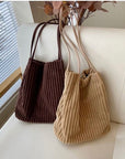 Experience Unbeatable Quality with Our Artisanal Corduroy Shoulder Bag