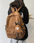 Stylish and Durable Corduroy Backpacks for School, Work, and Travel