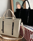 Vintage-Inspired Canvas Crossbody Bag for a Timeless Look