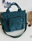 Experience Unmatched Versatility with Our Convertible Corduroy Tote Bag