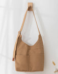 Chic and Compact Canvas Crossbody Bag for On-the-Go Convenience