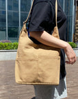 Chic and Compact Canvas Crossbody Bag for On-the-Go Convenience