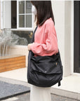 Upgrade Your On-the-Go Style with Our Sleek Nylon Shoulder Bag