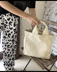 Effortlessly Cool Canvas Top Handle Bag