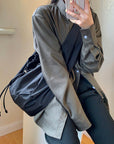 Minimalist and Functional Nylon Shoulder Bag for Commuting