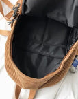Stylish and Durable Corduroy Backpacks for School, Work, and Travel
