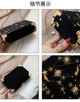 Evening Clutch- Crossbody Clutch- Wedding Clutch- Party Clutch with Long Chain- Evening Bag- Party Bag - Best Gift