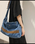 The Ideal Travel Companion: Our Spacious and Functional Denim Crossbody Bag