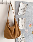 Soft and Durable: A Corduroy Shoulder Bag for Daily Use