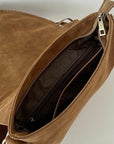 Experience Ultimate Functionality with Our Adjustable and Ergonomic Suede Shoulder Bag
