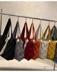 Quilted Tote Bag Quilted Shoulder Bag Large Quilted Bag Quilted Bag Pattern Quilted Hanbag Travel Tote Bag Nylon Shoulder Bag School Laptop